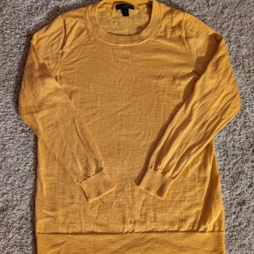 J. Crew Women's Mustard Crewneck Sweater